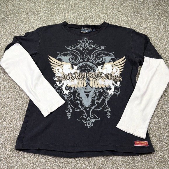 San Francisco Music Box Other - Y2k Longsleeve With Grunge Style Graphic Size Medium Vintage Essentials Black